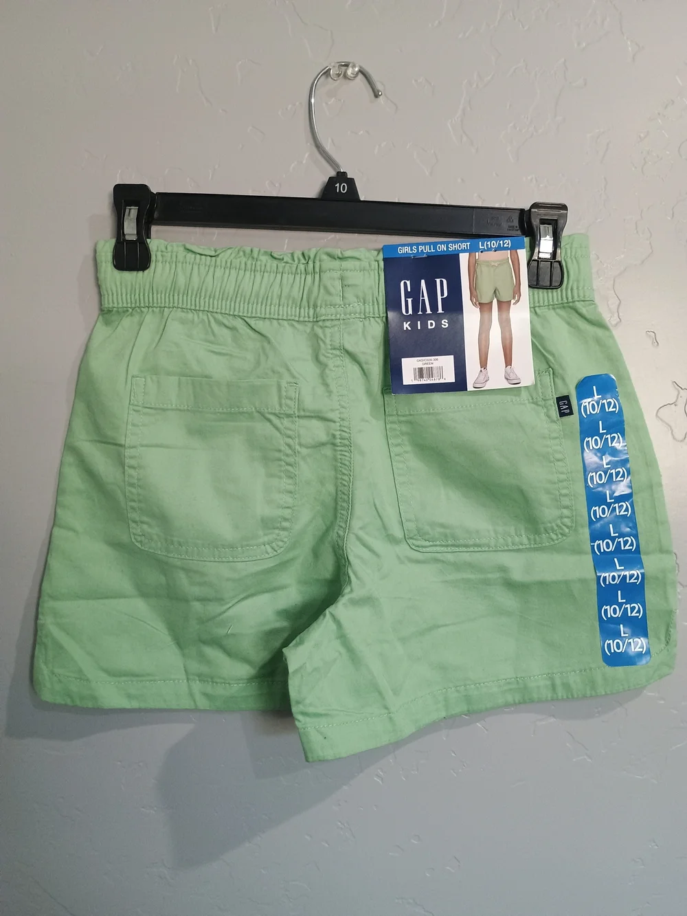 Light Green Drawstring Waist Casual Shorts